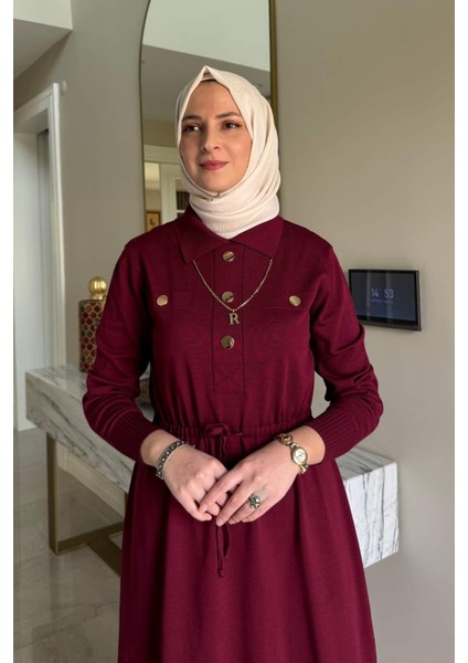 Hazan Triko Elbise Bordo fiyatları