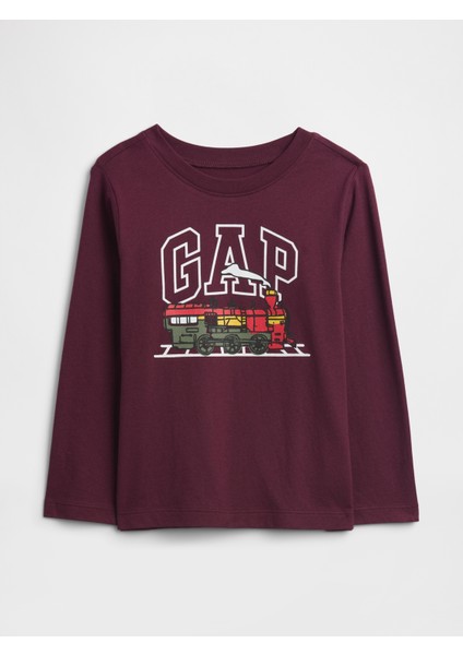 Erkek Bebek Bordo Gap Logo T-Shirt
