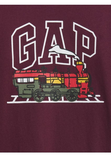 Erkek Bebek Bordo Gap Logo T-Shirt fiyatları