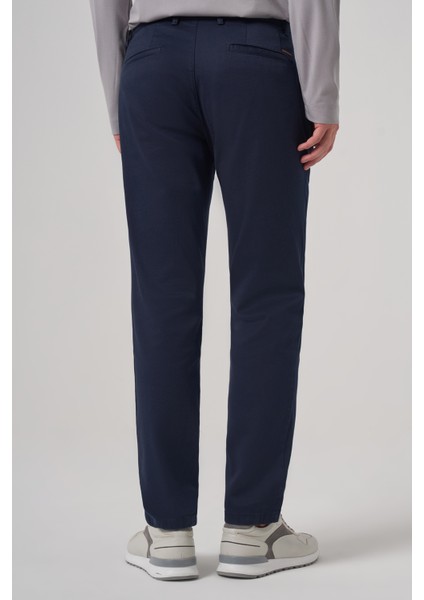 Erkek Lacivert Pamuk Trend Slim Fit Chino Pantolon indirimleri