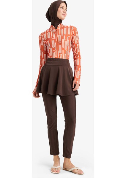 Regular Fit Baskılı Hızlı Kuruyan Su İtici 5'li Burkini Takım E3512AX25HS