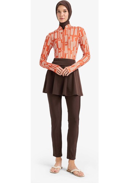 Regular Fit Baskılı Hızlı Kuruyan Su İtici 5'li Burkini Takım E3512AX25HS