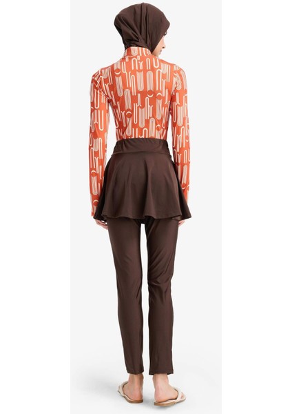 Regular Fit Baskılı Hızlı Kuruyan Su İtici 5'li Burkini Takım E3512AX25HS