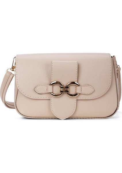 2'li Kadın Çanta Paketi Kapaklı Çapraz Askılı Bej ve Siyah Omuz Çantası 2 Adet fırsatları