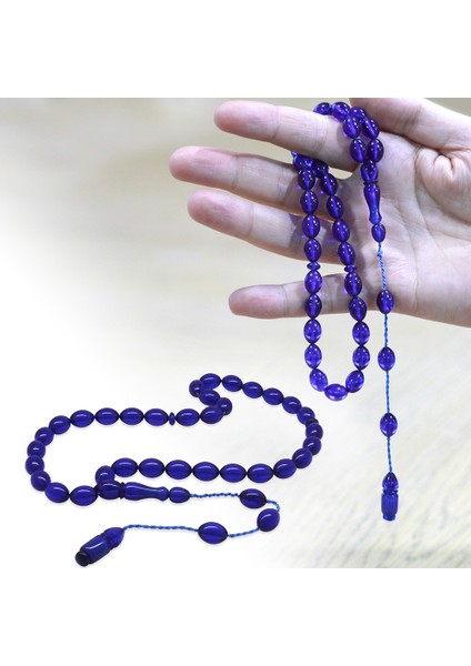 Sistemli Arpa Kesim Lacivert Sıkma Kehribar Tesbih fiyatları