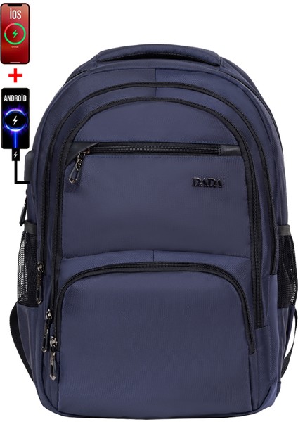 Erkek Sırt Çantası Okul Iş Günlük Kullanım USB Girişli Ortopedik Sırt ve Omuz Askısı 14-15,6 Inç fiyatları