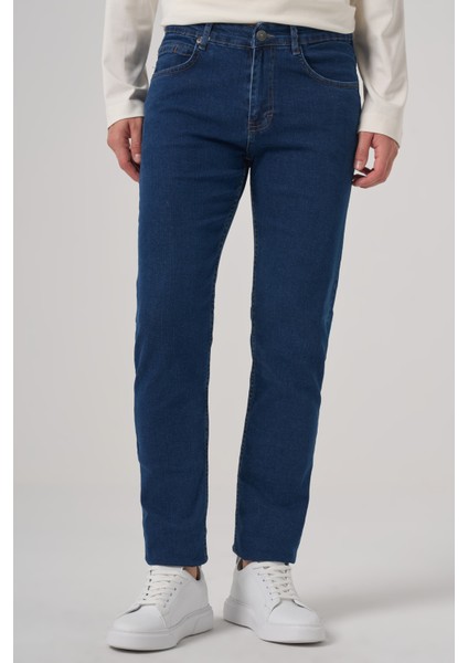 Erkek Mavi Denim 5 Cep Dynamic Fit Jean Kot Pantolon fiyatları