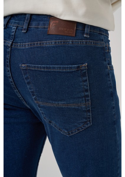 Erkek Mavi Denim 5 Cep Dynamic Fit Jean Kot Pantolon indirimleri