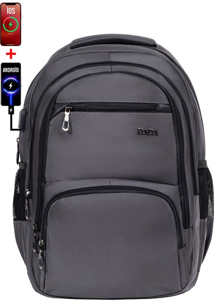 Erkek Sırt Çantası Okul Iş Günlük Kullanım USB Girişli Ortopedik Sırt ve Omuz Askısı 14-15,6 Inç fiyatları