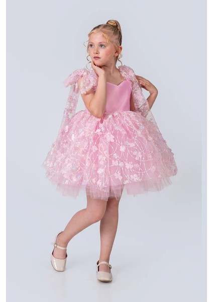 Papatya Model Kız Çocuk Abiye Elbise