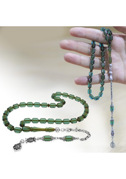 Kararmaz Metal Arnavut Püsküllü Uçlu Kapsül Kesim Soft Turkuaz Ateş Kehribar Tesbih fiyatları