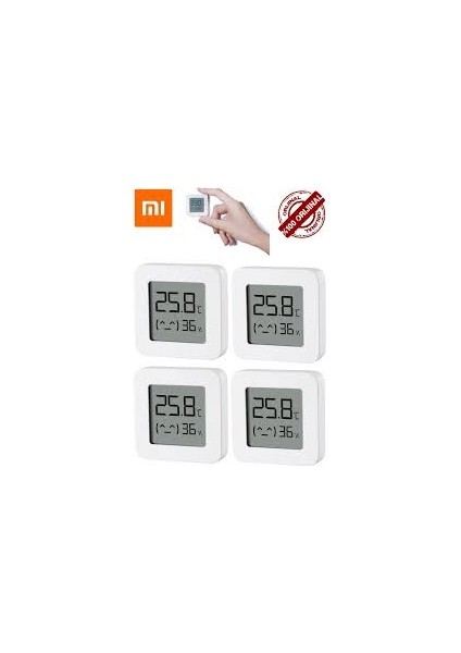 Mijia Bluetooth Akıllı Sıcaklık ve Nem Ölçer Termometre 4'lü