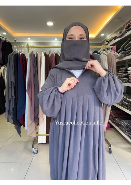 Tesettür Ayrobin Elbise ve Sufle Takım