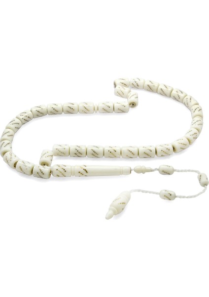 Sistemli Kapsül Kesim Pirinç Işlemeli Deve Kemiği Tesbih