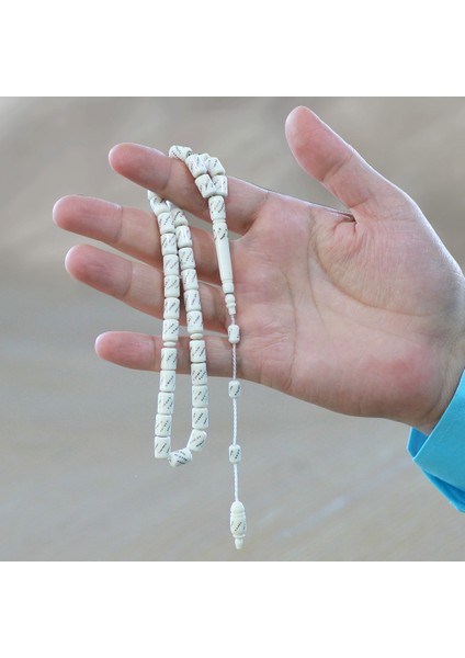 Sistemli Kapsül Kesim Pirinç Işlemeli Deve Kemiği Tesbih modelleri