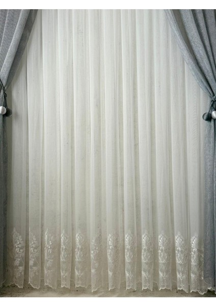 Yaprak Desen Tül Perde 1/3 S I K Pile fiyatları