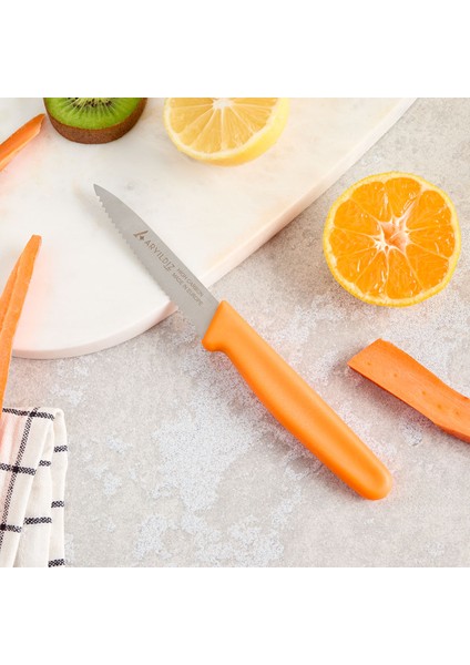 Daily Tırtıklı Meyve Bıçağı Turuncu 9 cm