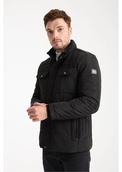 Erkek Siyah Kapüşonsuz Içi Kürklü Mont fiyatları