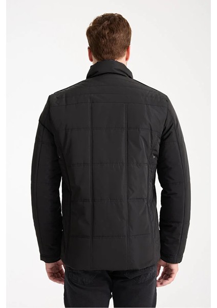 Erkek Siyah Kapüşonsuz Içi Kürklü Mont fırsatları