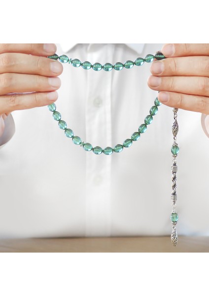 Kararmaz Metal Halat Püsküllü Arpa Kesim Şeffaf Turkuaz Ateş Kehribar Tesbih fırsatları