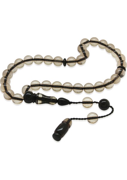 Sistemli Küre Kesim Sürmeli Imame Kombinli Şeffaf Ateş Kehribar Tesbih