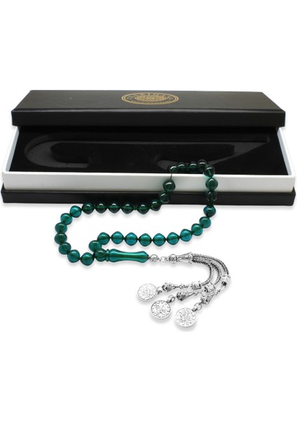 Kararmaz Metal Mecidiye Püsküllü Istanbul Kesim Turkuaz Ateş Kehribar Tesbih