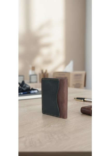 Özel Seri El Dikişi Gerçek Deri Cüzdan -Slim Minimal