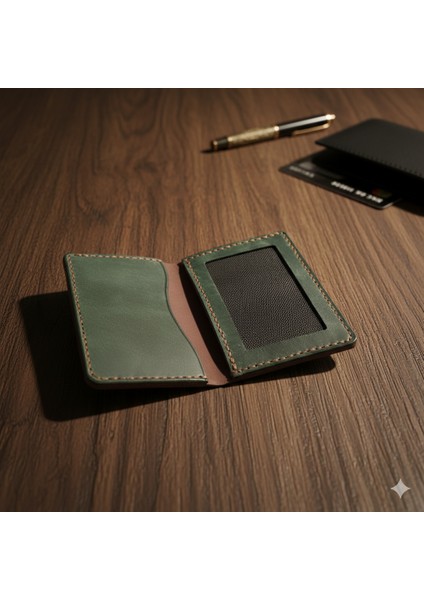 Özel Seri El Dikişi Gerçek Deri Cüzdan -Slim Minimal fırsatları