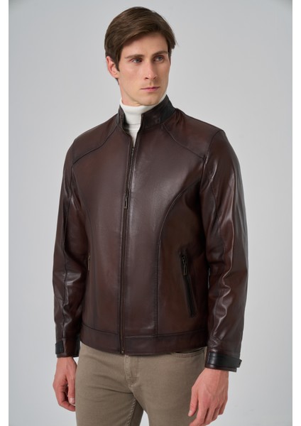 Erkek Kahve New York Deri Mont fiyatları