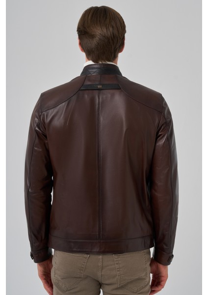 Erkek Kahve New York Deri Mont indirimleri