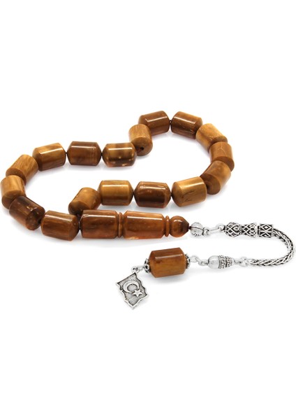 925 Ayar Gümüş Püsküllü Kapsül Kesim Kuka Efe Tesbih