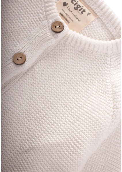 Links Triko Hırka 1-8 Yaş Ekru modelleri