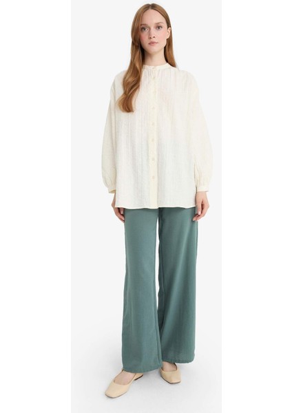 Wide Leg Beli Lastikli Aerobin Pantolon E6883AX25SP