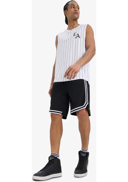 Hızlı Kuruyan Standart Fit Sporcu Kısa Paça Ağır Kumaş Şort C1840AX25HS