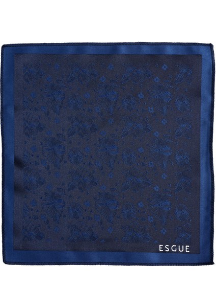 8 cm Klasik Geniş Hand Made Lacivert - Mavi Çiçek Desen Mendilli Kravat indirimleri