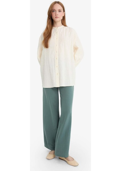 Wide Leg Beli Lastikli Aerobin Pantolon E6883AX25SP