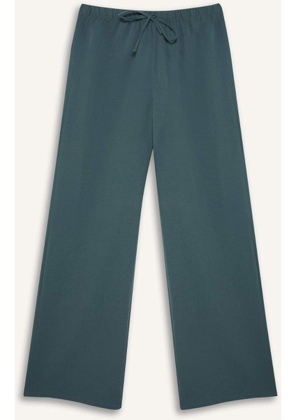 Wide Leg Beli Lastikli Aerobin Pantolon E6883AX25SP