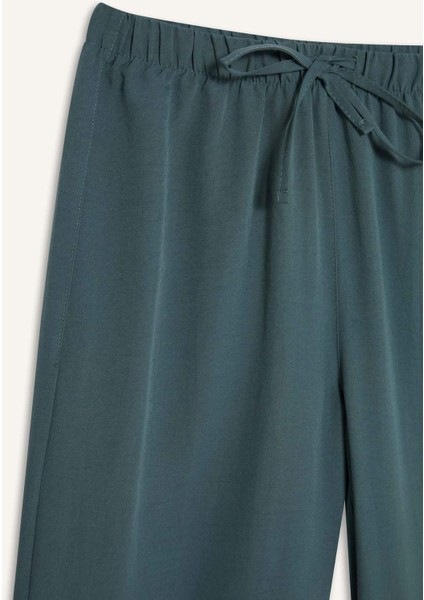 Wide Leg Beli Lastikli Aerobin Pantolon E6883AX25SP