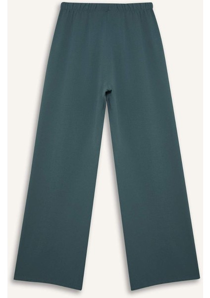Wide Leg Beli Lastikli Aerobin Pantolon E6883AX25SP