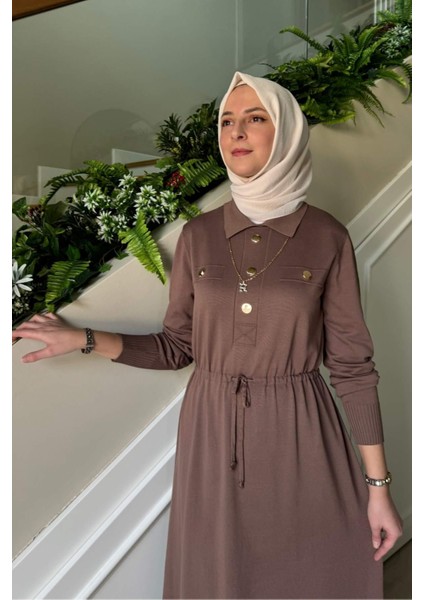 Hazan Triko Elbise Sütlü Kahve fırsatları