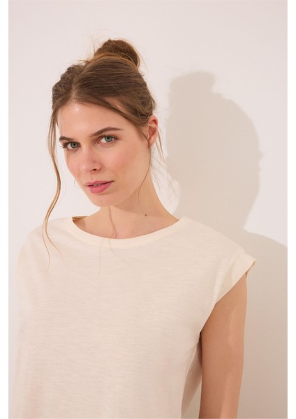 Kısa Kollu Önü Çapraz Detaylı Pijama Üstü modelleri