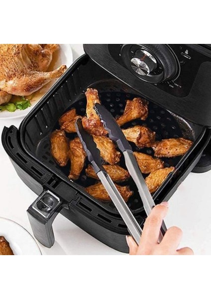 Siyah Isıya Dayanıklı Yıkanılabilir Silikon Fırın ve Airfryer Yuvarlak Model Pişirme Matı 20 cm modelleri