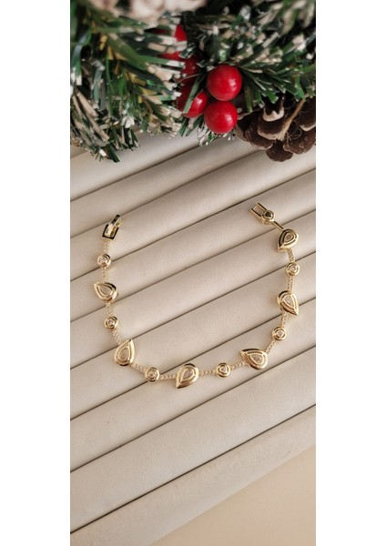 Özel Seri Beyaz Taşlı Badem Bileklik