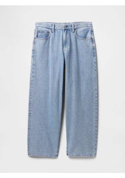 Erkek Açık Mavi Extra Baggy Jean Pantolon indirimleri