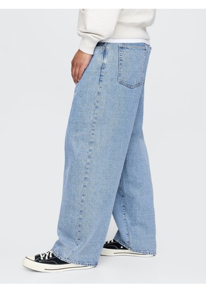 Erkek Açık Mavi Extra Baggy Jean Pantolon