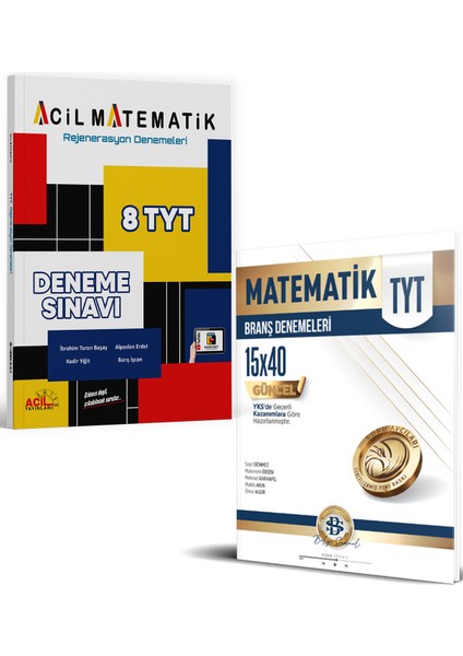 Bilgi Sarmal ve Acil Yayınları Tyt 8'li Rejenerasyon ve Tyt 15 x 40 Matematik Deneme Seti 2026