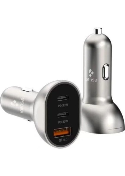 30W Pd Araç Içi Çakmaklık Hızlı Şarj Başlığı – 3 Port - Usb-C, Akıllı Güç Koruma Sistemli fiyatları