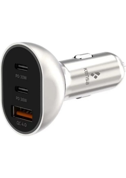 30W Pd Araç Içi Çakmaklık Hızlı Şarj Başlığı – 3 Port - Usb-C, Akıllı Güç Koruma Sistemli fırsatları