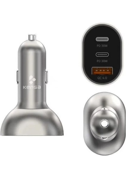 30W Pd Araç Içi Çakmaklık Hızlı Şarj Başlığı – 3 Port - Usb-C, Akıllı Güç Koruma Sistemli indirimleri