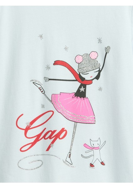 Kız Bebek Açık Mavi Gap Logo T-Shirt fiyatları